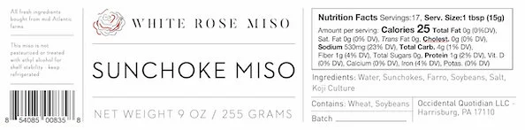 Sunchoke Miso — Keepwell Vinegar